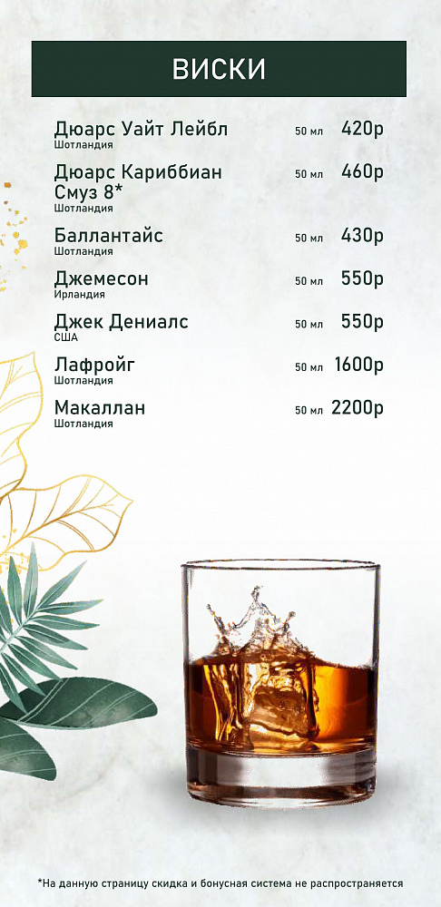 Барное меню